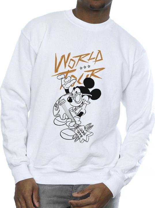 Actual product image Disney Mens Mickey Mouse World Tour Line Sweatshirt (XL)