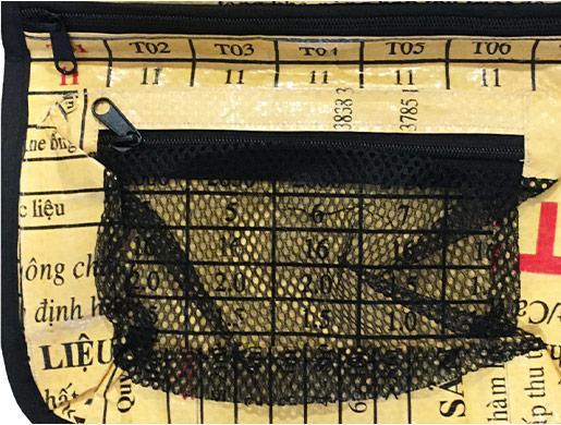 Immagine prodotto Bekos Upcycling - Borsa per il bucato appesa con sacchetti di cibo per pesci riciclati Bianco