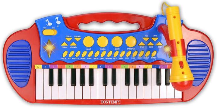 Actual product image Bontempi E-keyboard with microphone and stool
