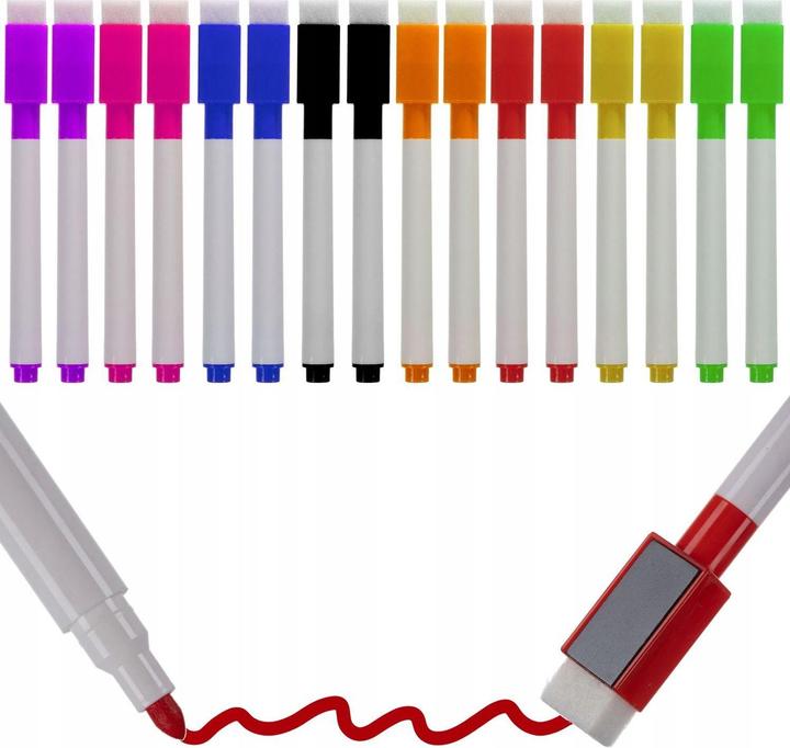 Actual product image JTI Marker pens for magnetic pictures - 16 pieces - 8 colours (8 colours, 16 x)