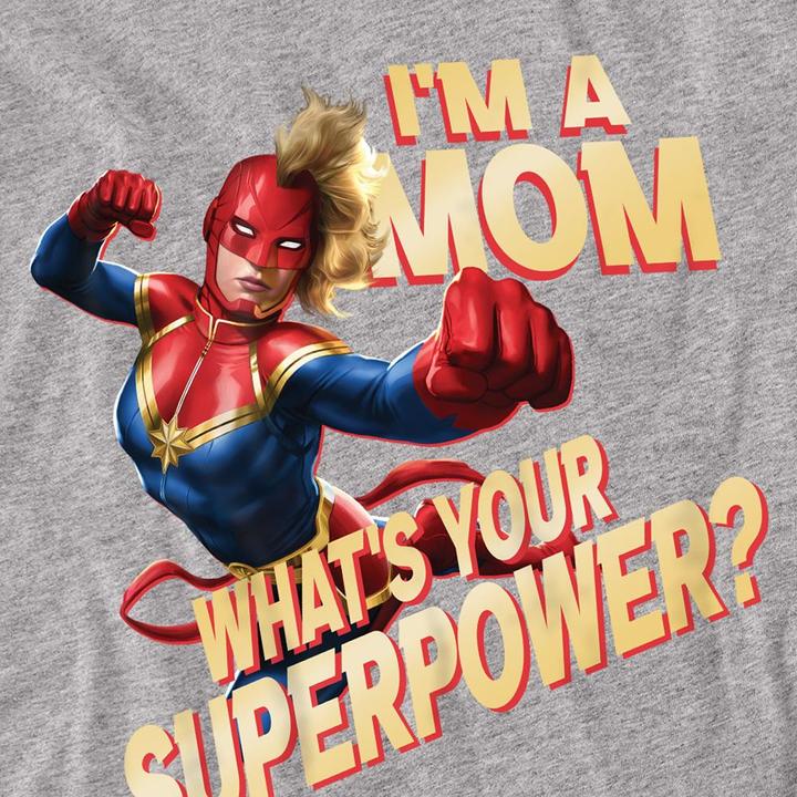 Produktbild Captain Marvel Mom Superpower TShirt Muttertag (L)