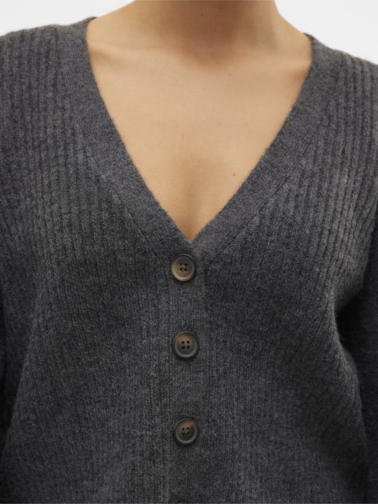 Produktbild Vero Moda Normal geschnitten V-Ausschnitt Gerippte Ärmelbündchen Ballonärmel Strickjacke Strickjacke (XS)