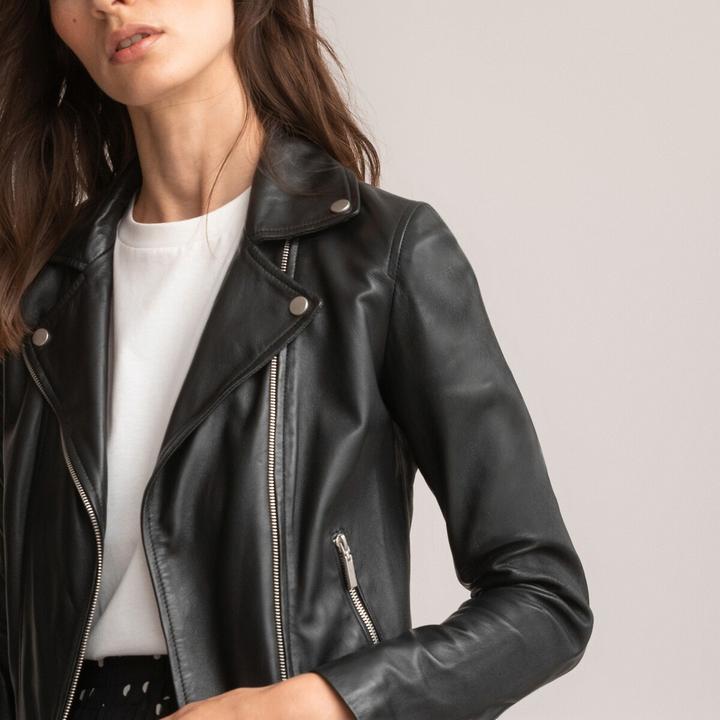 Produktbild La Redoute Collections Lederjacke im Bikerstil (32)