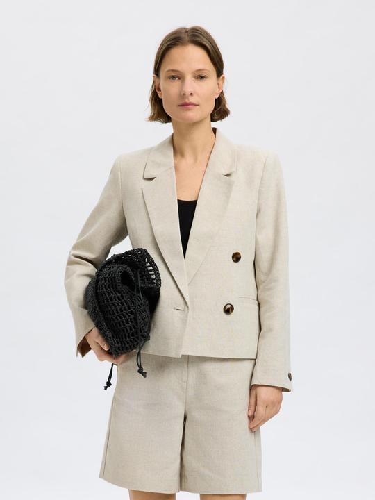 Produktbild Selected Femme Cropped Blazer aus Leinengemisch (34)