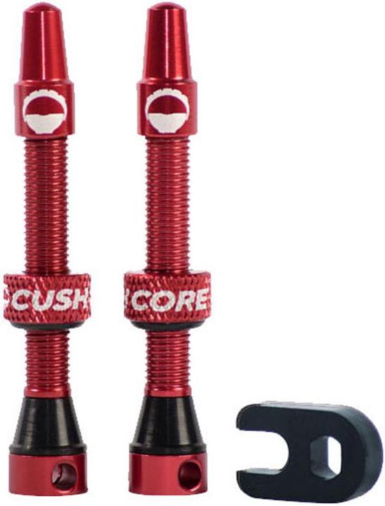 Image du produit CushCore Tubeless Presta Air Valve Tubeless, 55 mm, 2 pièces/pièces. Rouge.