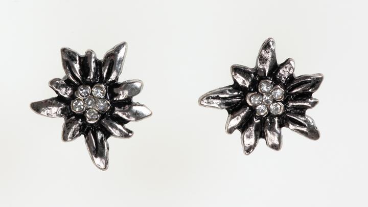Image du produit Jenni Hemden Boucles d'oreille Edelweiss (Vieil argent, Cristallin, Scellé)