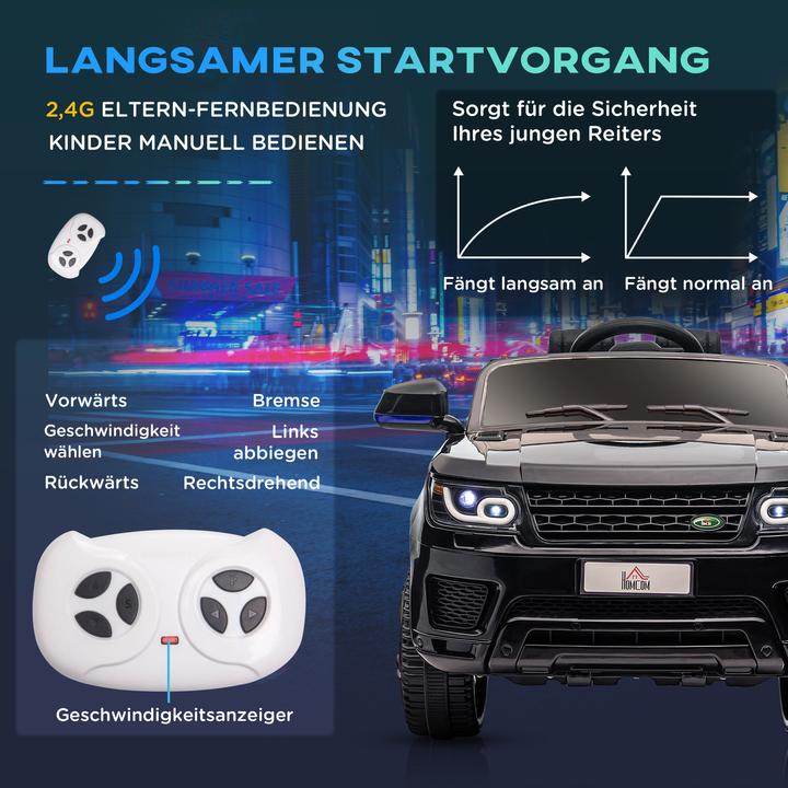 Image du produit Swisshandel24 Voiture électrique pour enfants, télécommande 2,4 G, ceinture de sécurité, musique, klaxon, phares (12 V)