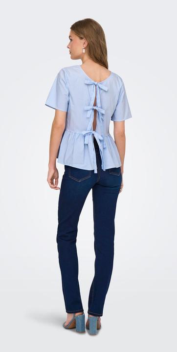 Produktbild JdY Locker geschnitten Hemdkragen Voluminöser Armschnitt Top Top mit Schösschen (XL)