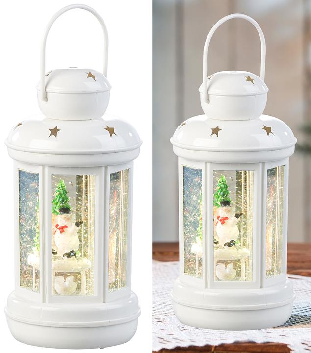 Immagine prodotto Infactory Lanterna LED con turbinio di neve e pupazzo di neve decorativo (1 x)
