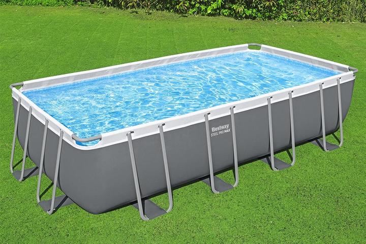 Actual product image Bestway Power Steel Frame Pool Komplett- Set, mit Sandfilteranlage, 549x274x122 (549 x 274 x 122 cm)