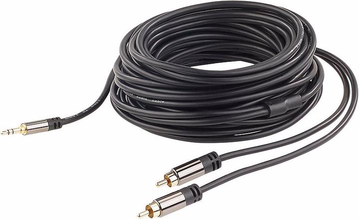 Produktbild Auvisio Premium-Stereo-Kabel (3,5-mm- auf 2 Cinch-Stecker) (10 m, 3.5mm Klinke (AUX), Cinch)