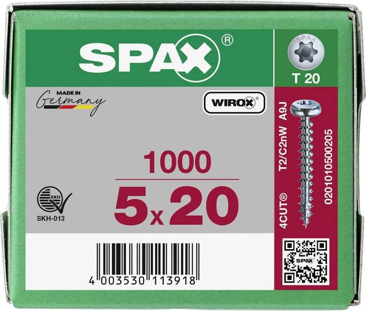Image du produit Spax Vis pour panneaux d'aggloméré PH T20 5,0x20 mm (1000 Vis par pièce)