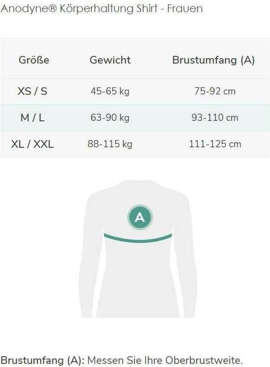Produktbild Anodyne Körperhaltung Shirt Damen, schwarz Grösse M/L (M/L)