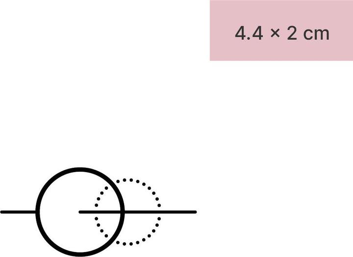 Actual product image minink Temporary tattoo - circles on a line