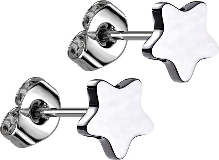 Produktbild Star Piercing Ohrstecker silber Stern silber (Titan G23ohne Messing, Chirurgenstahl 316Lohne Messing)