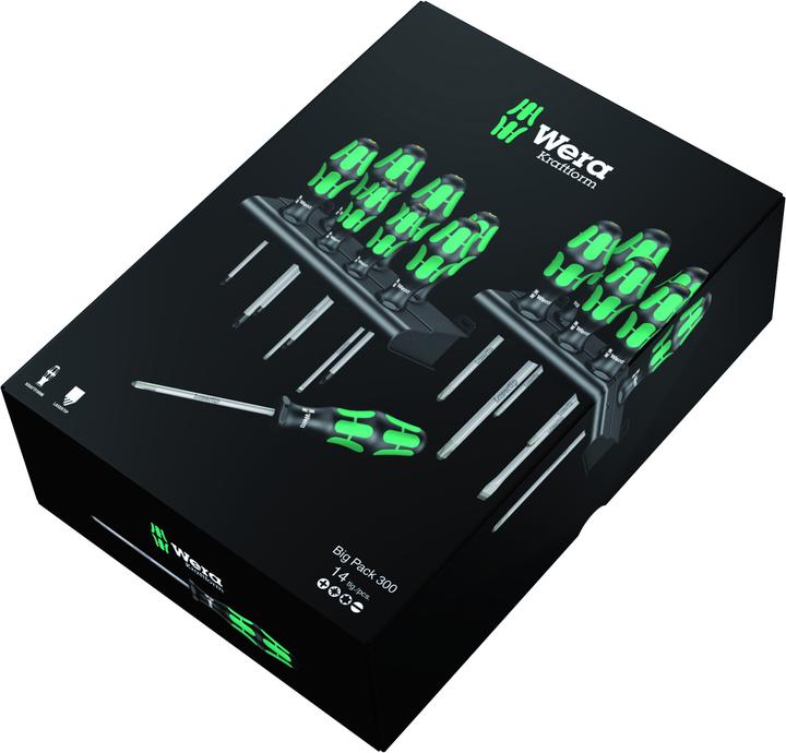 Immagine prodotto Wera Kraftform Big Pack 300 (Torx (TX), Cacciavite a croce PZ, Fessura croce Phillipps (PH))