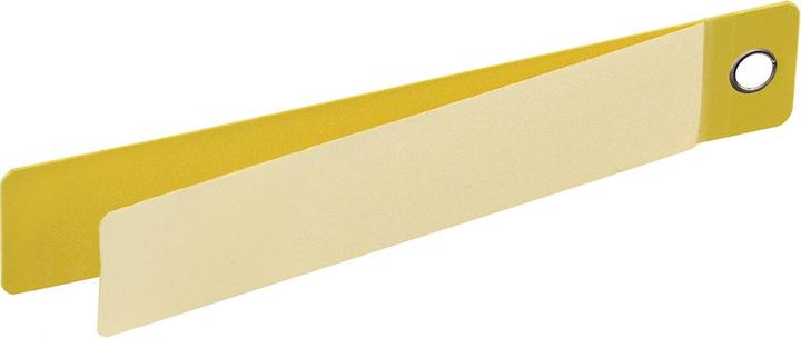 Actual product image Brady LT-150x25-B7645-WR, Laminate(TM) tag + laminate, yellow, 150 x 25mm, with reinforcement ring (