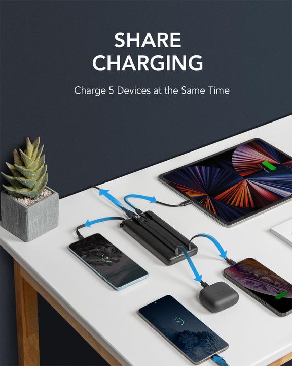 Produktbild Veger C20 Powerbank inkl. Kabel - 20'000mAh (20000 mAh, 10 W, 77 Wh)
