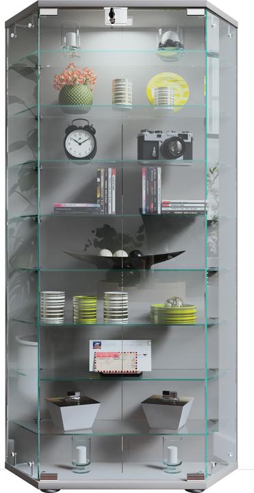 Actual product image VCM Wood Glass Stand Display Case Shelf Cenila XL (83 x 17 x 114 cm)