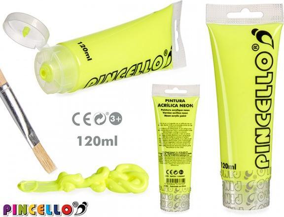 Immagine prodotto Pincello Tubo di vernice acrilica neon da 120 ml (120 ml)
