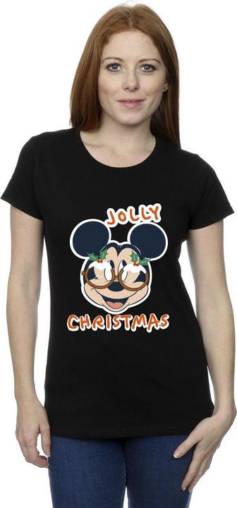 Immagine prodotto Disney Mickey Mouse Jolly Christmas Glasses Maglietta Donna (L)