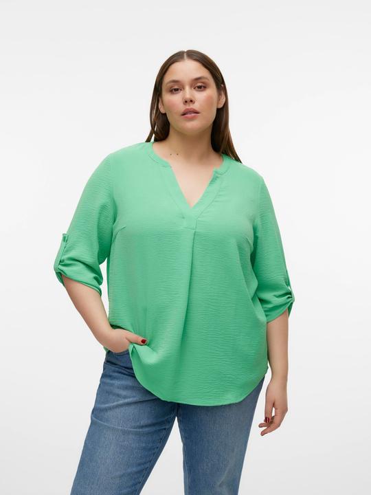 Produktbild Vero Moda Normal geschnitten V-Ausschnitt Curve Umgeschlagene Ärmelbündchen Top Top (46)