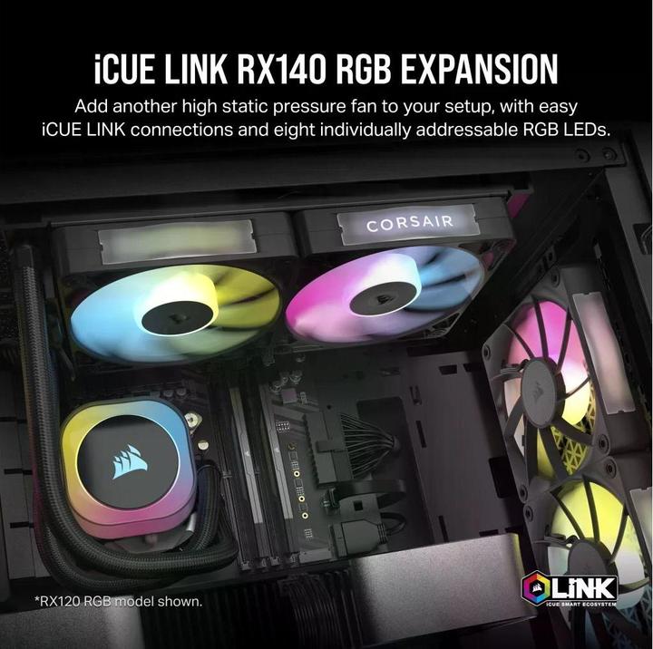 Actual product image Corsair iCUE LINK RX140 (140 mm, 1 x)