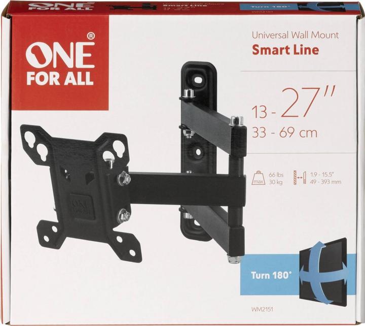 Productafbeelding One for All Slimme WM2151 (Muur, 27", 30 kg)