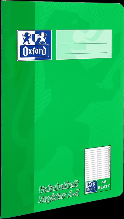 Produktbild Oxford Vokabelheft mit Register A5, 48 Blatt, m. Register A-Z, 90 g/m² (A5, Speziallineatur, Weicher Einband)