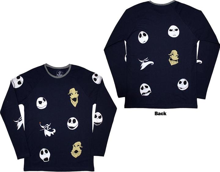 Produktbild The Nightmare Before Christmas Character Heads Back Print (Longsleeve) (XL)