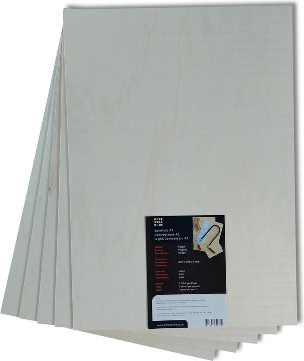 Actual product image Holz Zollhaus Plywood boards for crafting 5 pieces, A2
