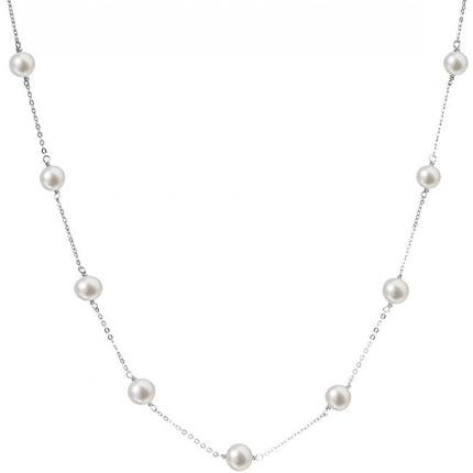 Evolution Group silver necklace with 9 real pearls pavona 22013.1 (L)