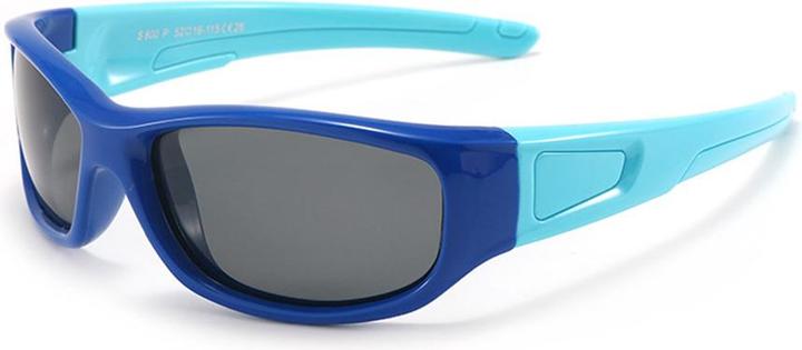 Immagine prodotto Techsuit - Occhiali da sole polarizzati (800-C28) - Tipo sportivo, flessibili, per bambini - Blu scuro / Blu