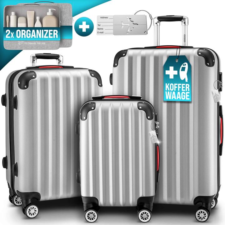 Produktbild Monzana Hartschalenkoffer mit Zubehör 3er Set