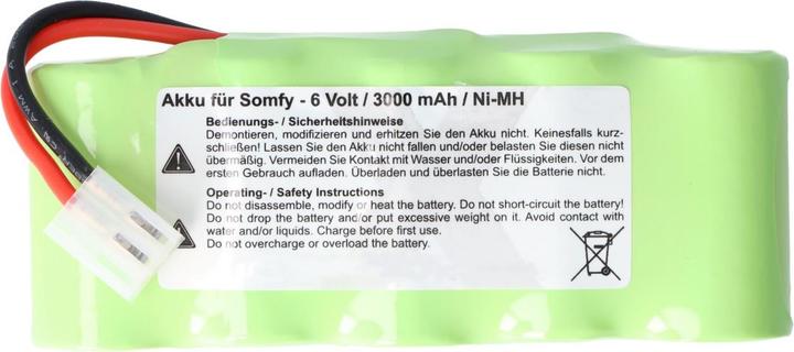 Actual product image AccuCell Battery pack Somfy 710055, 8781105908, 8787335119, 9 500 005, 9000163, FD252/10 (6 V, 3000 mAh)