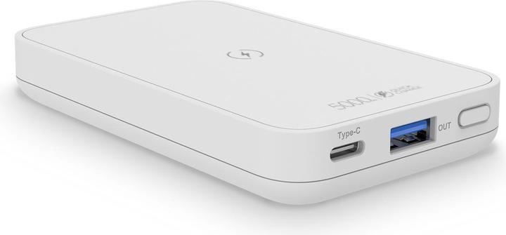 Immagine prodotto KSIX Power Bank 5.000 Mah USB Pd E Qc + Cavo Micro USB Bianco (5000 mAh, 20 W)