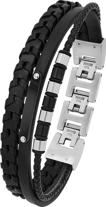 Image du produit S.Oliver Armschmuck für Herren, Edelstahl (21.50 cm, Acier inoxydable)
