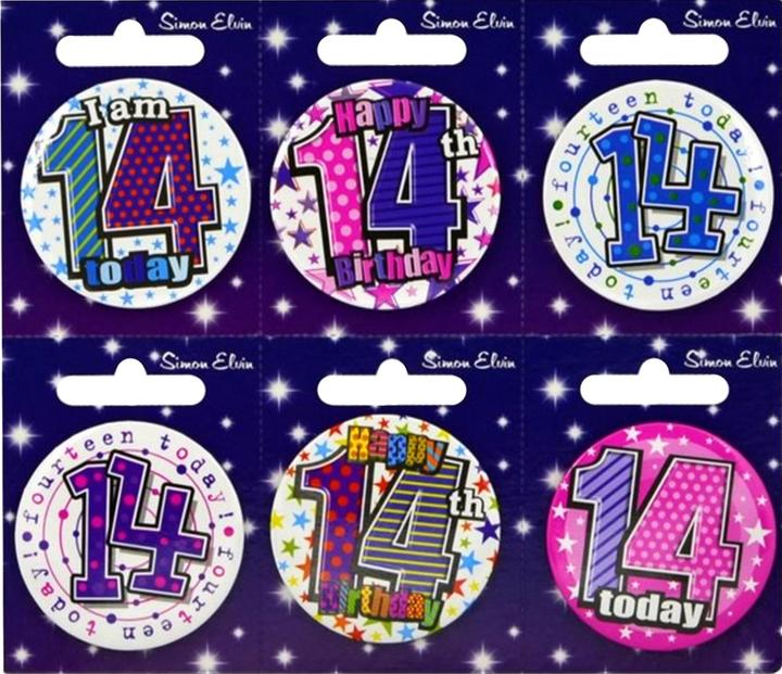 Actual product image Simon Elvin Various Ages (1-17) Small Badges (Pack Of 6)