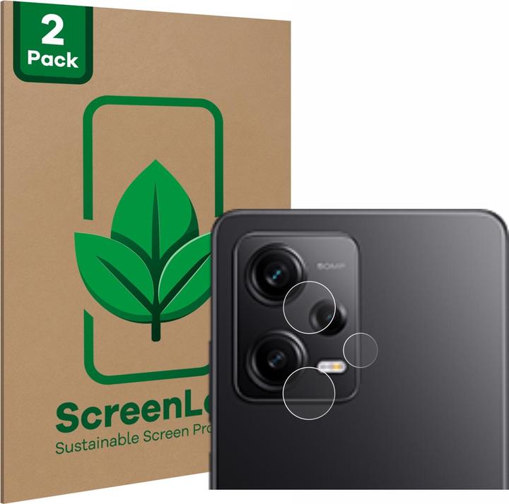 Actual product image ScreenLeaf Protective film sustainable screen protector screen protector film clear transparent (2 Piece, Xiaomi Redmi Note 12 Pro 5G)