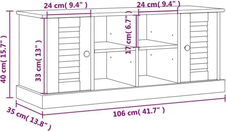 Actual product image VidaXL Kamden (106 x 35 x 40 cm)
