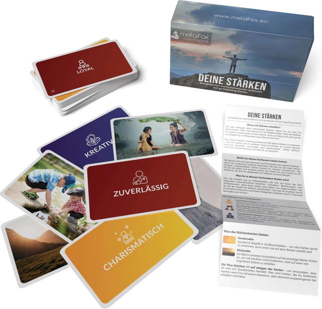 Actual product image Metafox 52 coaching cards Your strengths in German (German)