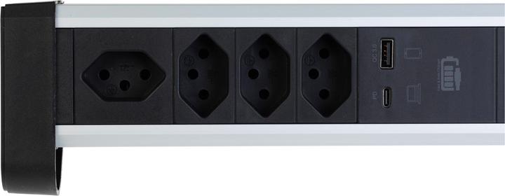Produktbild Schönenberger Alu-Office-Line (4 x, Typ 13, USB-A, 2 m)