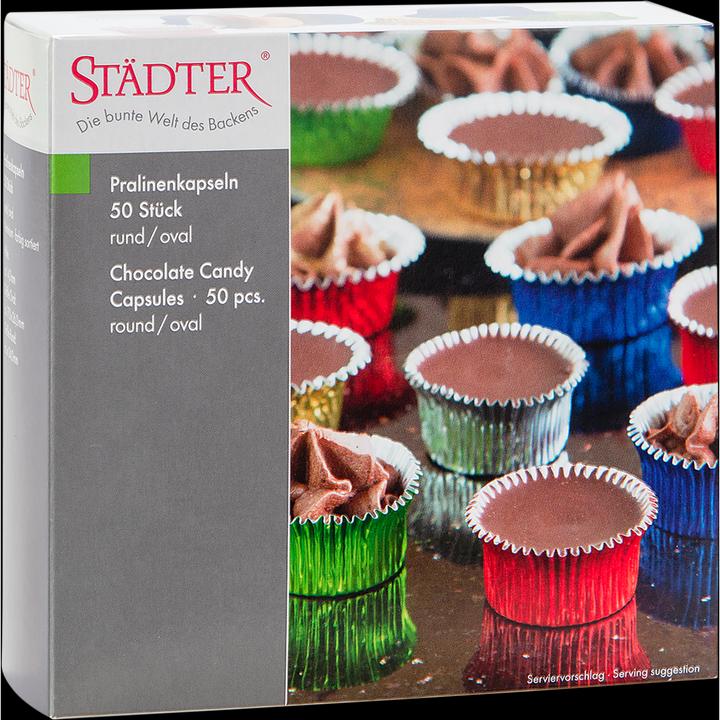 Produktbild Städter 50 Pralinenkapseln aus Aluminium, farblich assortiert (2.50 cm)