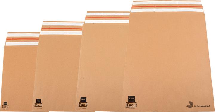 Actual product image Elco Shipping bag brown kraft 135gm2 280x375x80mm,100pcs. (100 x)
