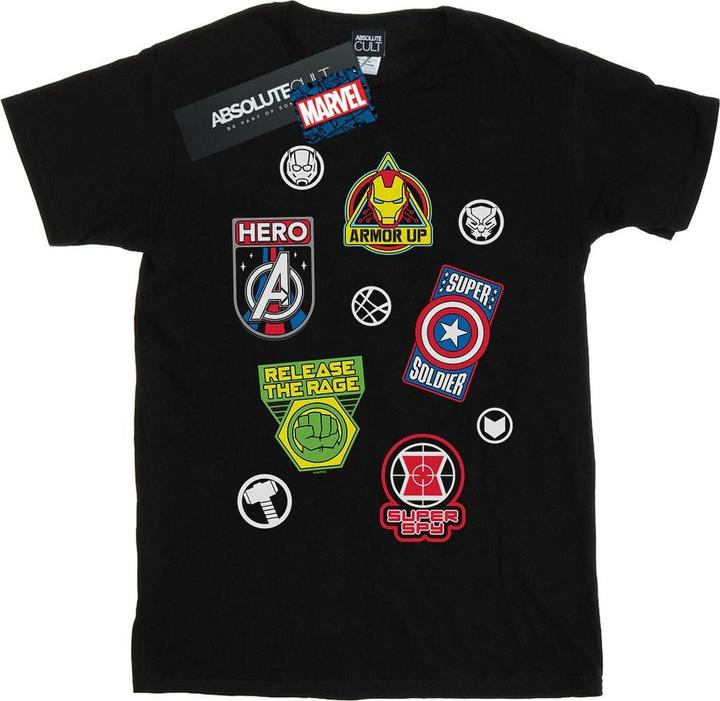 Avengers Hero Badges TShirt (L)