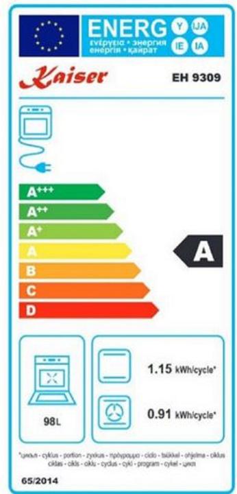 Energy Label Kaiser EH 9309