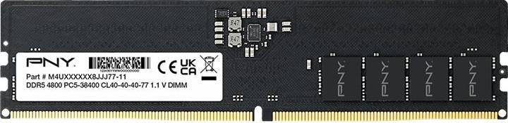 Image du produit PNY MD8GSD54800-TB, 8 Go, 1 x 8 Go, DDR5, 4800 MHz (1 x 8GB, 4800 MHz, RAM DDR5, DIMM)