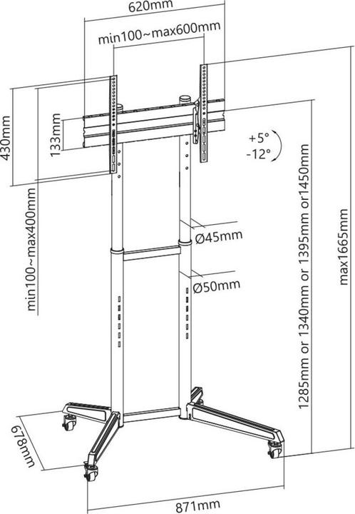 Actual product image SpeaKa Professional SP-TVC-300 (Universal, 70", 50 kg)
