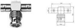 Actual product image Telegärtner BNC T-piece (F-M-F) (Plugs and connectors)