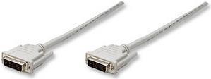 Productafbeelding Manhattan DVI-D monitorkabel DVI-D stekker naar DVI-D stekker (single link), beige, 1,8 m (1.80 m, DVI)